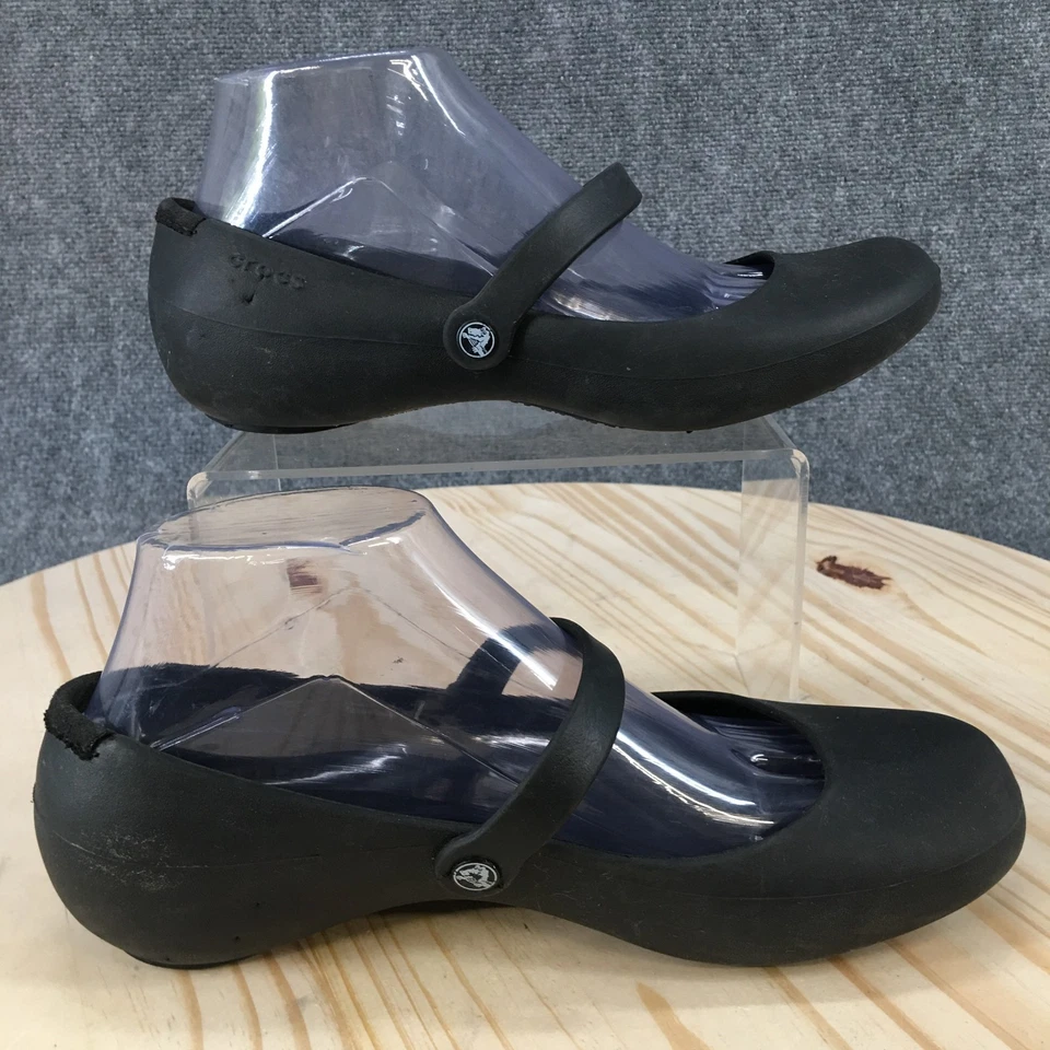 Zapatos Crocs para mujer 8 Alice Work Mary Jane negros sin cordones cómodos parte superior baja 11050 Foto 2 de 4