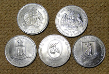 DOMINICA, SAINT LUCIA, SAINT VINCENT, GRENADA, MONTSERRAT FAO 1970 $4 COINS