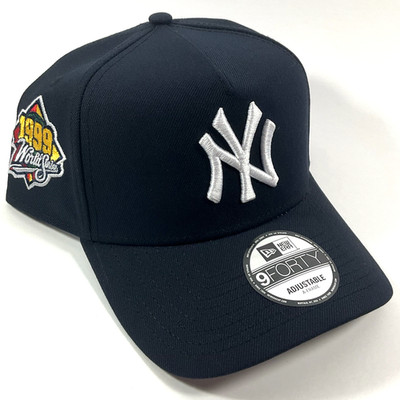 New Era NY Yankees Exclusive Navy 1999 WS Patch 9FORTY A-Frame Snapback Hat Cap