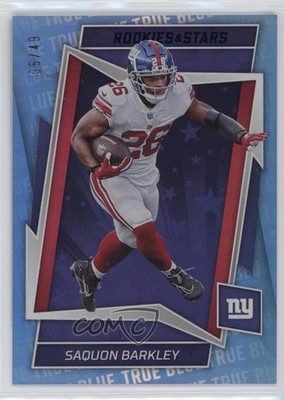 2022 Panini Rookies & Stars True Blue 5/49 Saquon Barkley #74 1u6
