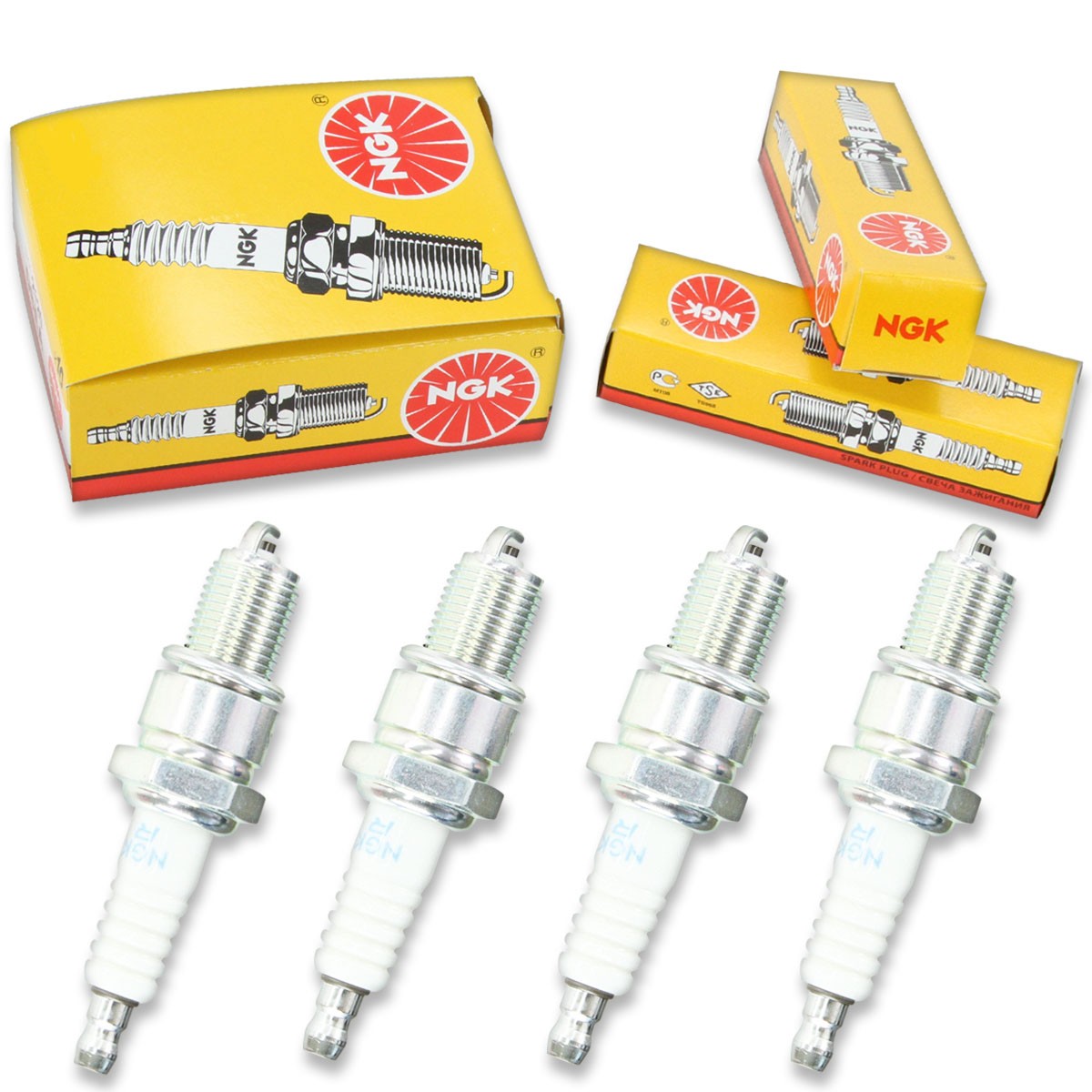 4 pcs NGK Standard Spark Plugs for 1979-1987 Mazda 626 2.0L L4 - Engine Kit na