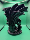Vintage McCoy Black Swan Planter Vase Glossy Art Pottery Mid Century USA