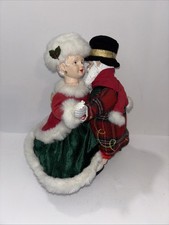 Vintage Avon Skating Santa & Mrs Claus, Plays Christmas Music No Movement As Is