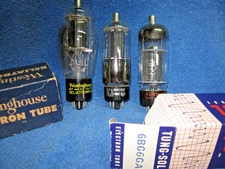 Three NIB RCA 6BG6G & GA Black Plate Tubes 6BG6 TV Audio Amp Sweep 6L6