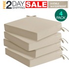 Waterproof Beige Outdoor Cushions 18.5 x 16 Set Of 4 For Patio Chairs Furniture