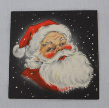 Vintage Hallmark Greetings Card Christmas Santa Claus 1940s