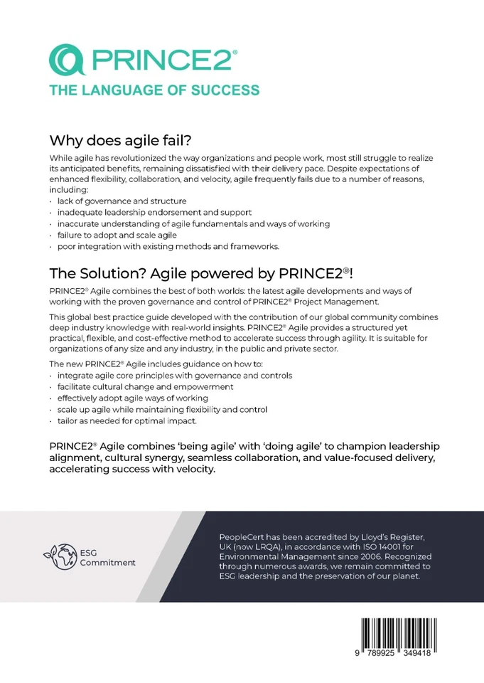 PRINCE2® Agile (Version 2) Official Book - Image 3 of 3