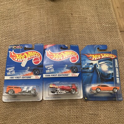 **LOT OF 3** Hot Wheels Mixed Random Dogfighter, Way2Fast, 68 Mercury Cougar