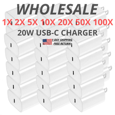 Lot 20W USB-C Charger PD Fast Power Wall Adapter For iPhone 13 12 11 Pro Max 8 X