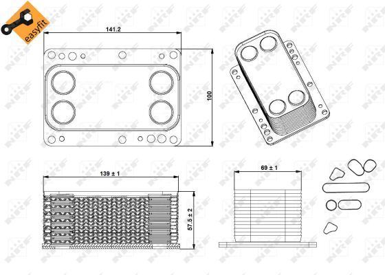 Radiateur d'huile Espace IV 2.0 dCi refroidisseur thermique robuste pour grands trajets