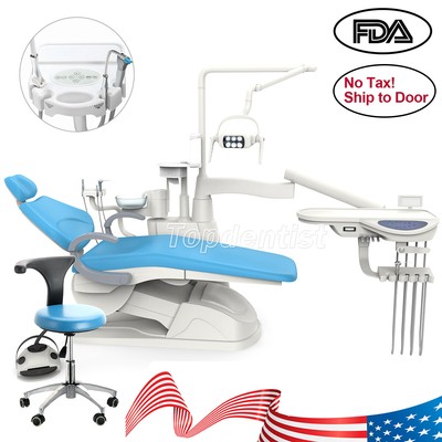 Dental Unit Chair Computer Controlled DC Motor LED Film Viewer +Doctor Stool F6
