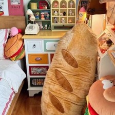 3D Simulation Bread Shape Lumbar Back Cushion Stuffed Plush Pillow Soft Toy Gift
