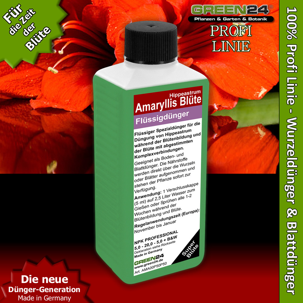 Amaryllis-Dnger Hippeastrum Profi Linie Dnger fr die Bltenbildung  Konzentrat | eBay.de