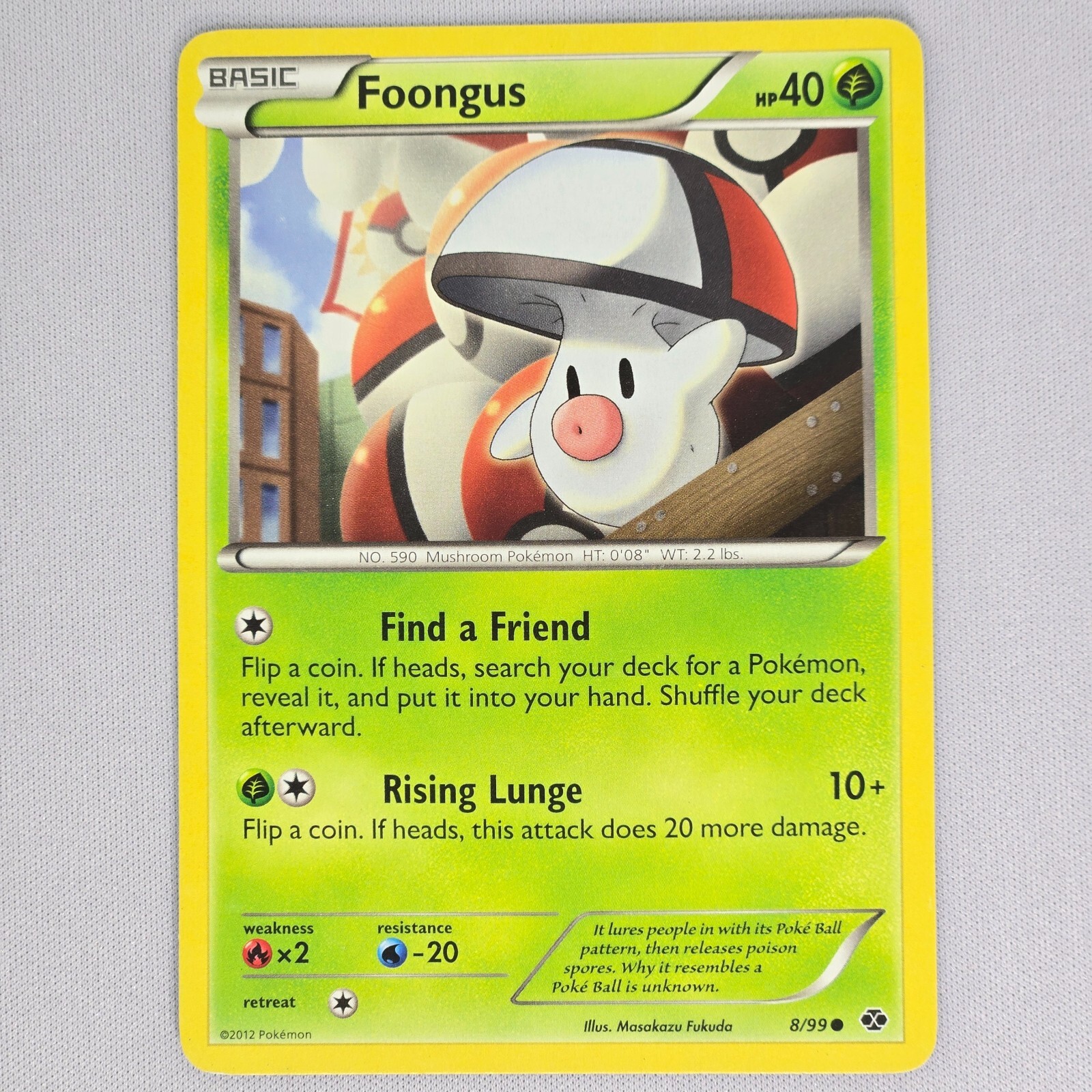 Foongus 8/99 Next Destinies Regular Common Pokemon Card TCG English LP