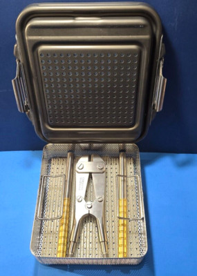 Turtle-Med Surgical Orthopedic TC Pin Wire & Rod Cutter 18'' & GENESIS Tray