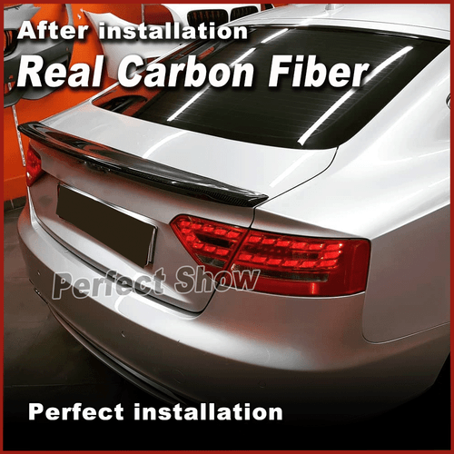 Carbon Heckspoiler Heckflügel Spoiler Flügel Lippe Passt für Audi A5 Coupe 08-16 - Picture 4 of 12
