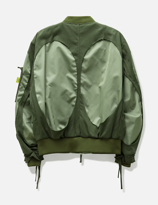 DIESEL UTILITY J-CROSS BOMBER JACKET WITH FABRIC INSERTS SIZE 48