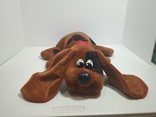 Pound Puppies Plush 16   Brown Dog with Red Collar Pre-owned
