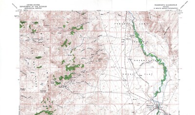 Wadsworth Quadrangle Nevada 1957 Topo Map Vintage USGS 15 Minute Topographic
