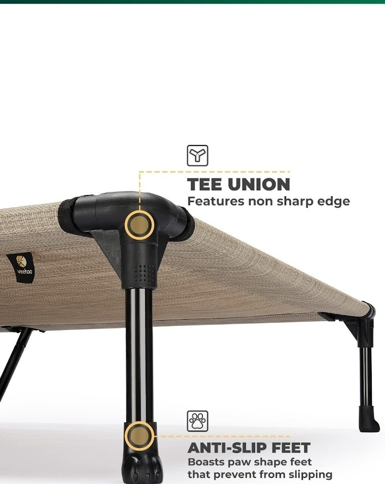 Veehoo Cooling Elevated Dog Pet Bed Sofa Puppy Large Dog Raised Dog Cot