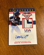 Devin Hairston 2017 USA Baseball Signature Game Tag Auto 9 Brewers Louisville /8