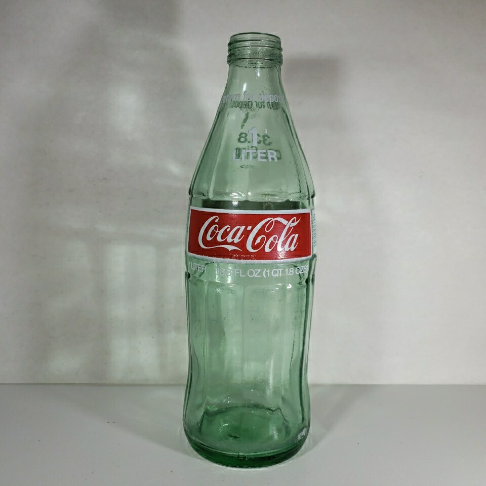 Coca Cola COKE 1 Liter 33.8oz Vintage Glass Bottle Coca Cola