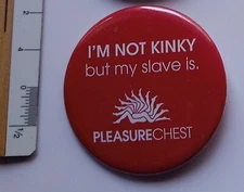 The Pleasure Chest Adult Novelty Store NYC location Pinback Button