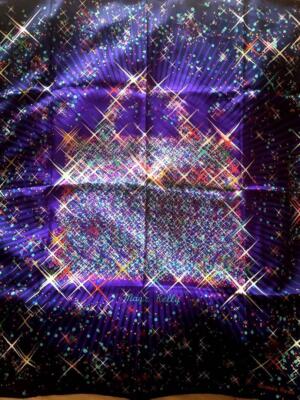 Hermes Carre 90 MAGIC KELLY Scarf Silk Purple Multicolor Vintage 