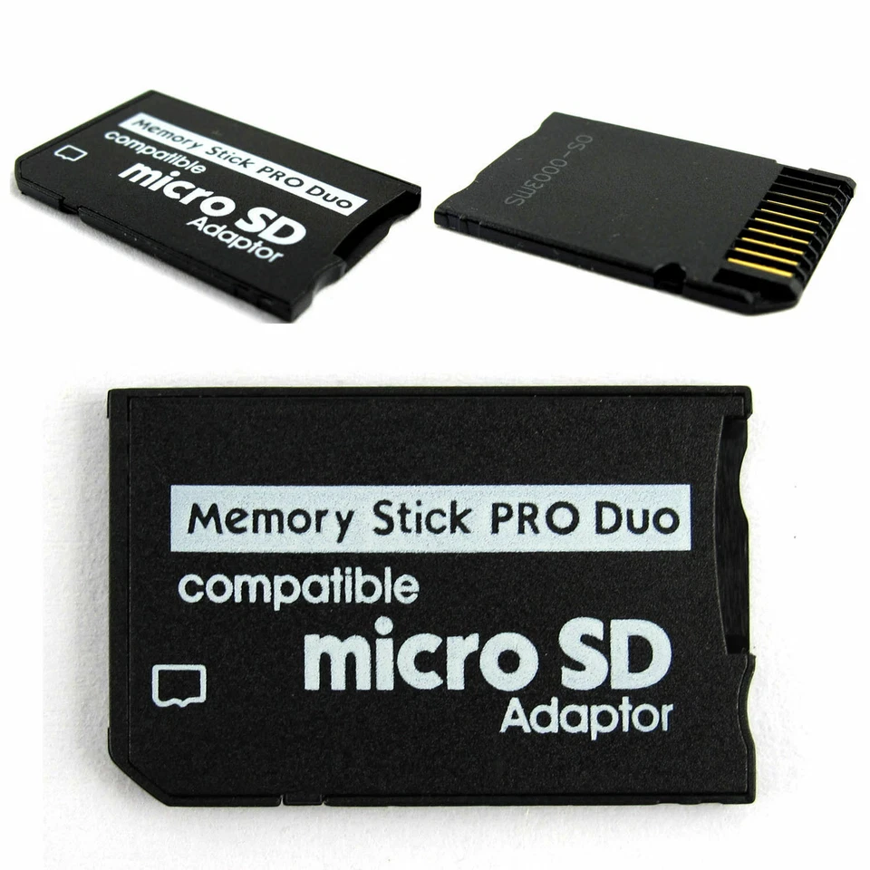 Memory Stick Pro Duo Adapter Micro SD SDHC TF Card Reader Converter Camera PSP - Image 4 of 4