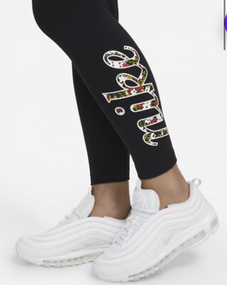 nike black floral leggings