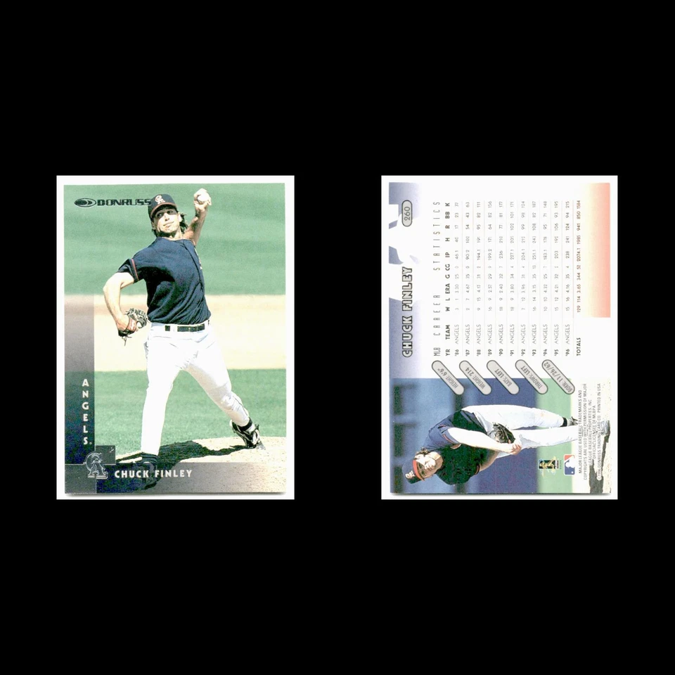Chuck Finley #260 1997 Donruss California Angels Baseball Card MLB NM - Image 3 of 3