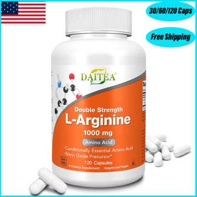 Daitea L-Arginin 1000 MG,Extra Strength Nitric Oxide & Circulation Boost 30-120