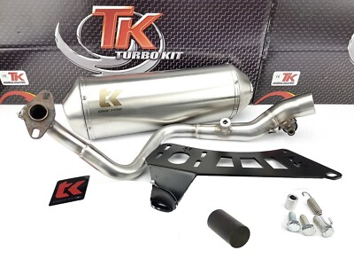 Turbo Kit Edelstahl Auspuff Keeway Logik OUTLOOK Silver 125 150 LC Auspuffanlage