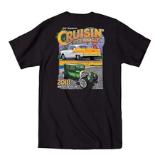 2018 Cruisin Ocean City official car show t-shirt black Maryland