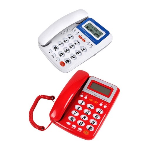Office Desk Phone with Large Buttons Home Landline Telephone with Music