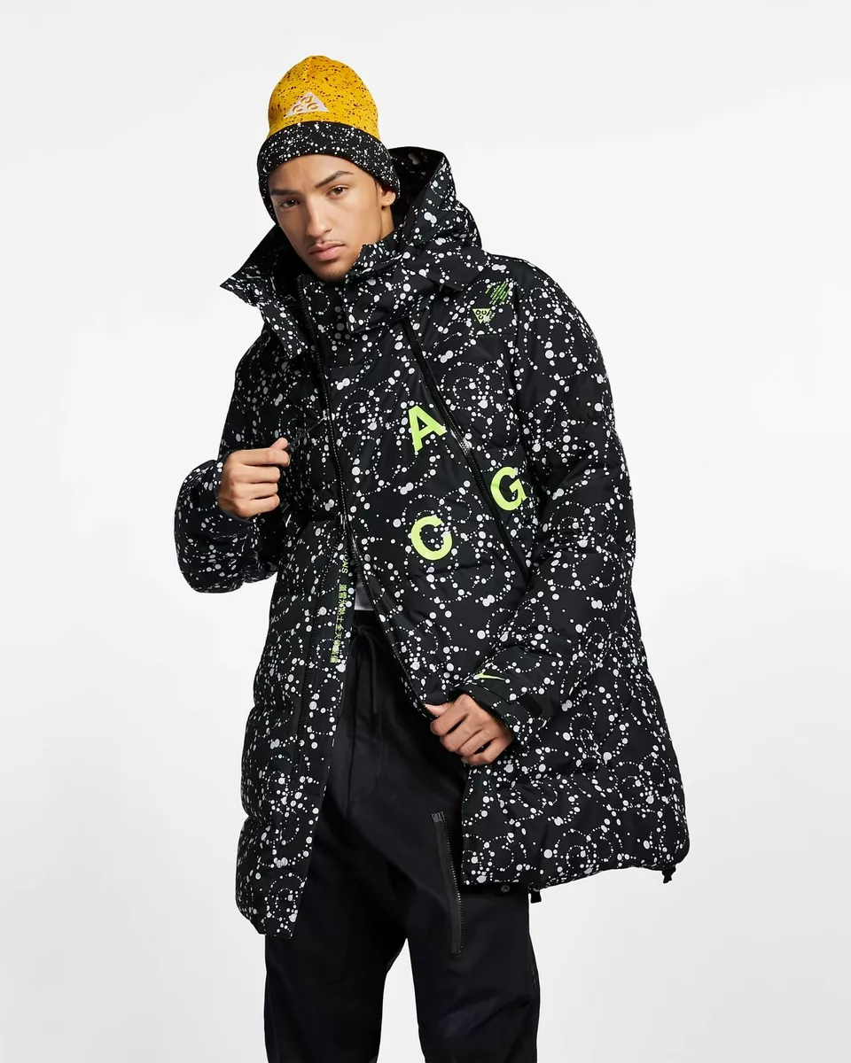 $700 Nike NikeLab ACG Down Fill Insulated Parka Jacket M Black/White  AQ3517-010