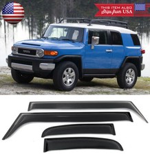 Front Rear Window Visor Vent Rain Wind Guard Shade For 07-14 Toyota Fj Cruiser