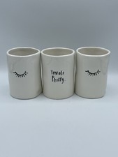 Rae Dunn Artisan Vanity Set "You Are Pretty" Eyelash 3pc Magenta Complete EUC