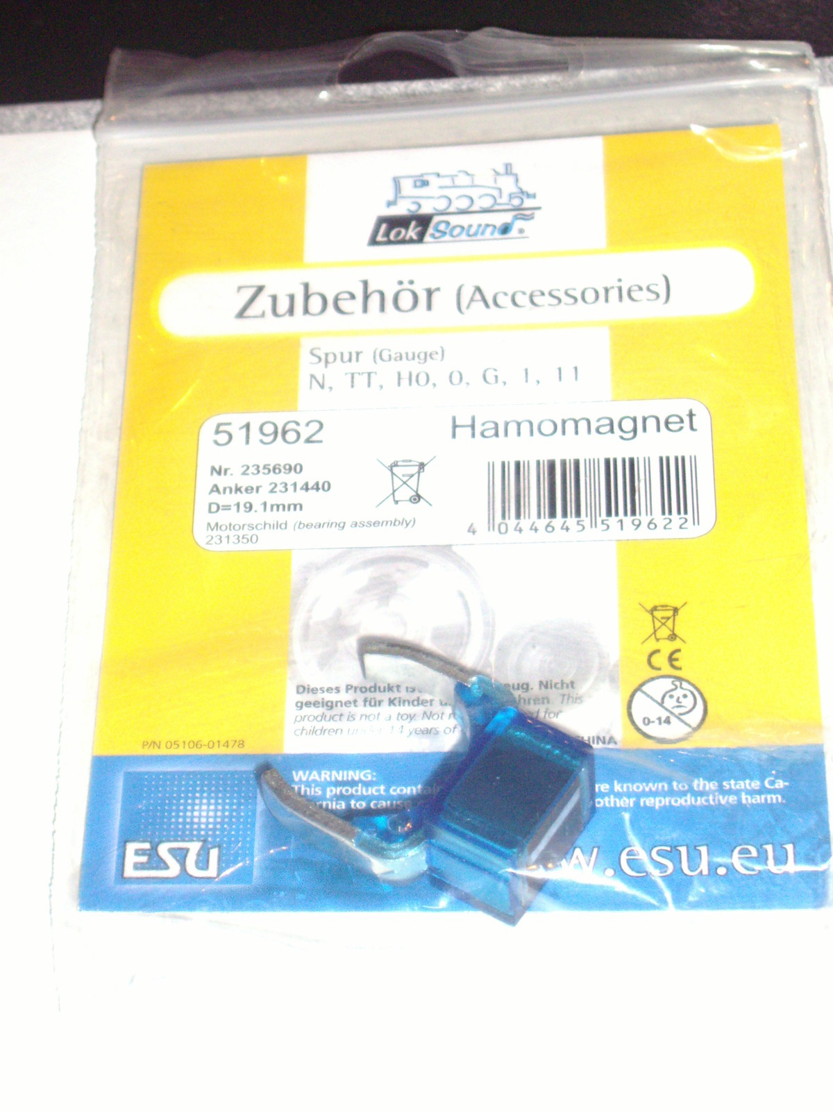 Esu 51962 Permanentmagnet Wie Nr. 235690, Für Anker 231440, D=19.1Mm, Für Motorschild 231350 - Image 3