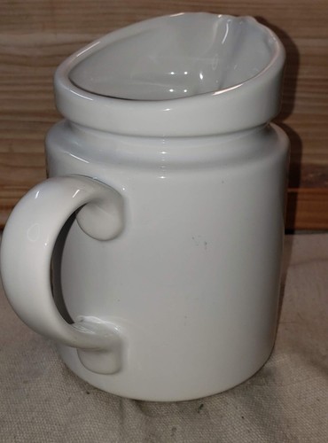 Vtg Wang’s International White Ceramic Pitcher 6.5in Christmas Rose Floral Decor - Picture 10 of 12
