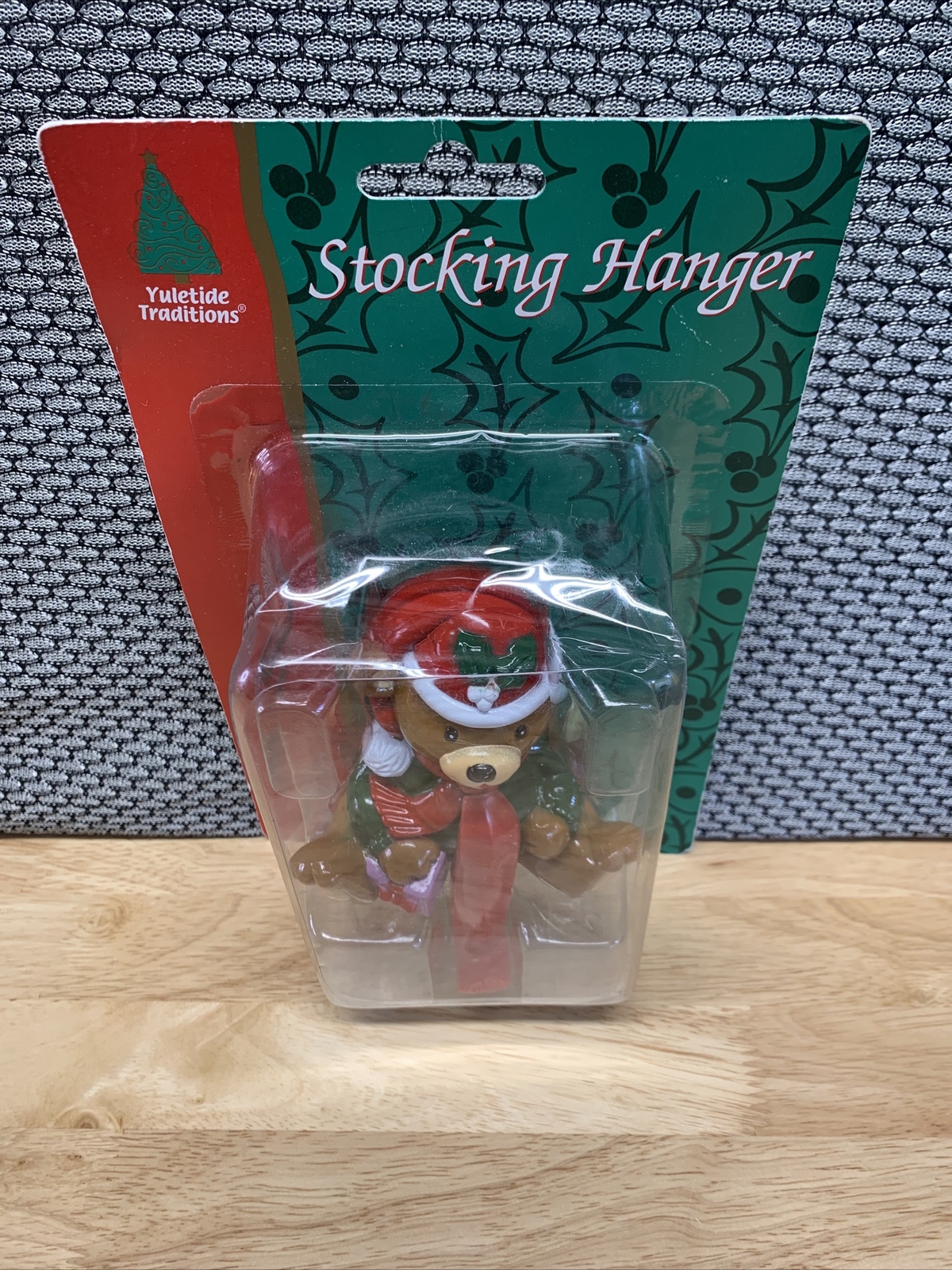 Vintage Bear Christmas Stocking Holder Hanger New In Box2002 Yuletide Traditions