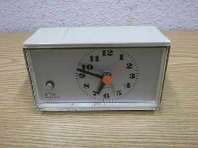 60er 70er Emes Sonolux LS Uhr Wecker Batterie Beige 60s 70s Vintage