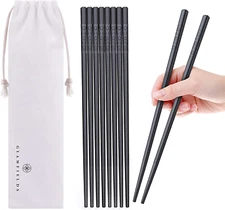 5 Pairs Fiberglass Chopsticks,  Reusable Japanese Chinese Chop Sticks Dishwasher