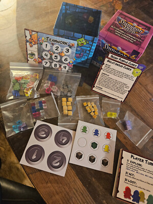 Dungeon Drop + 2 Minierweiterungen. Spiel auf englisch, aber in deutscher Box
