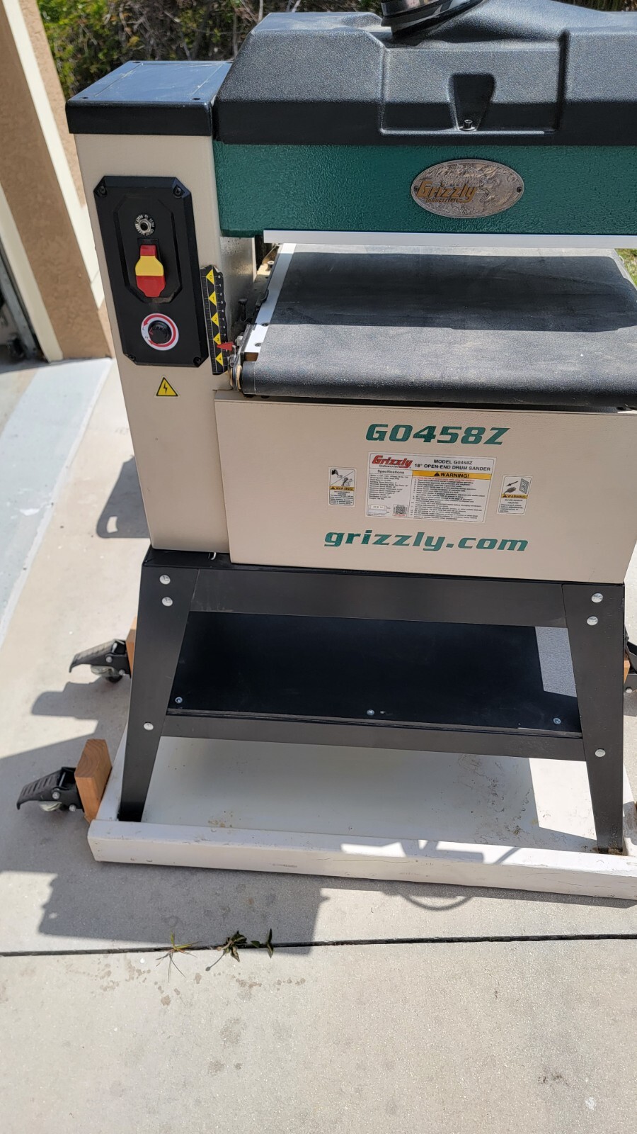 Grizzly G0458Z 18" 11/2 HP OpenEnd Drum Sander w/ VS Feed eBay