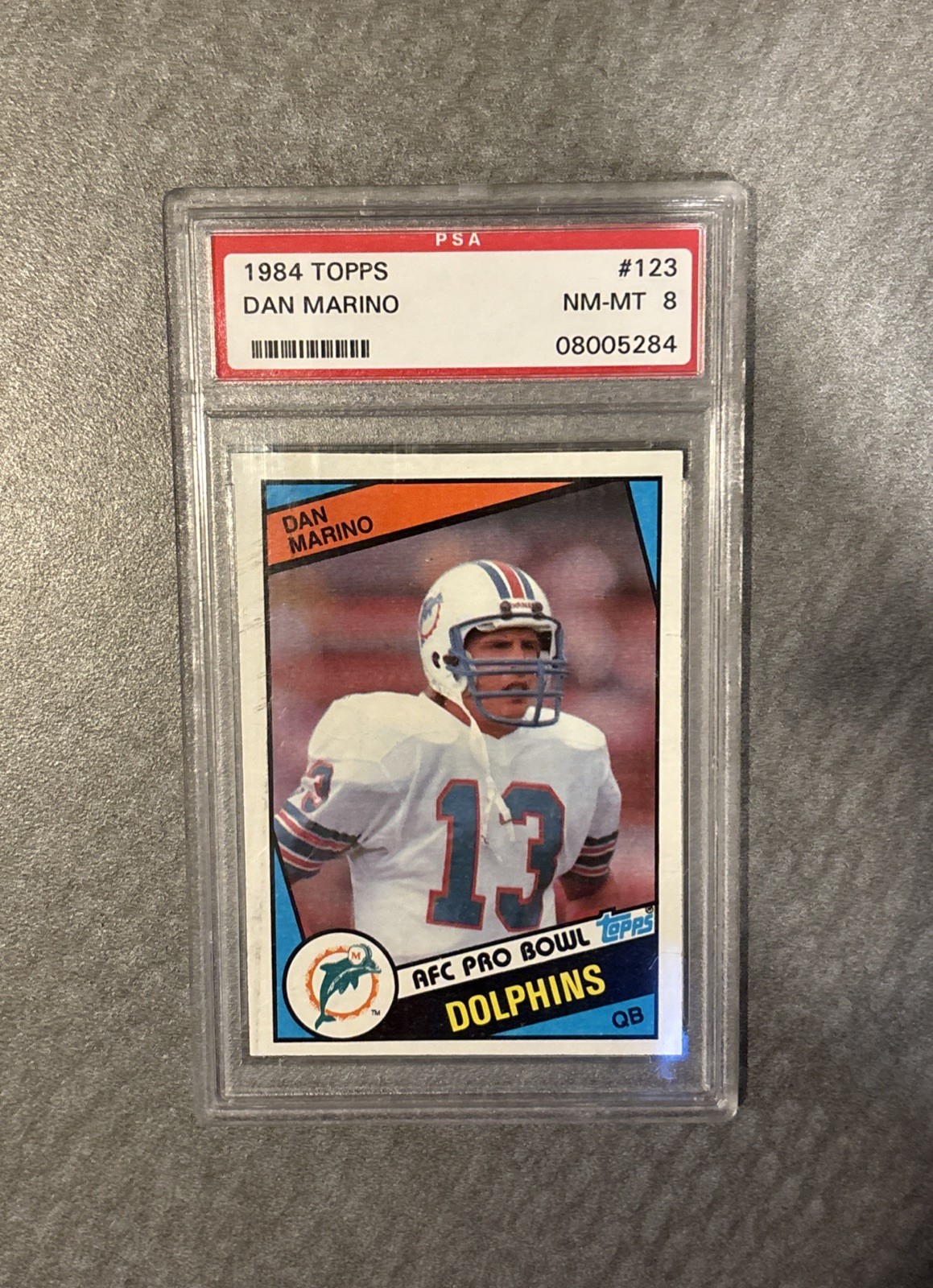 Dan Marino 1984 Topps Rookie RC #123 Miami Dolphins PSA 8