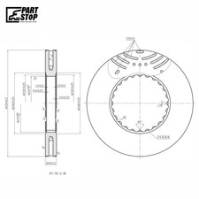 CV60058K Disc Rotor Volvo 3092710 3988838 8551042 21526754 5001864498 7421526754