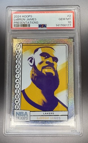 Panini NBA Hoops 2024-25 Presentations #2 LeBron James PSA 10 Los Angeles Lakers