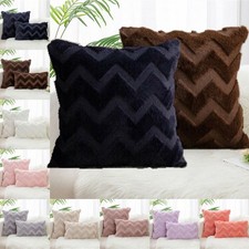 Wave Plush Solid Pillow Case Cushion Cover Livingroom Sofa Home Decor 18''20''