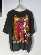 Vintage 90s Chicago Bulls 1997 NBA Champions T-Shirt Size XL Changes Tag